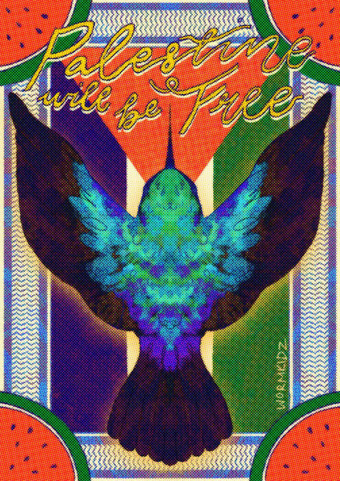 Free Palestine 2024 (Procreate) for a charity zine