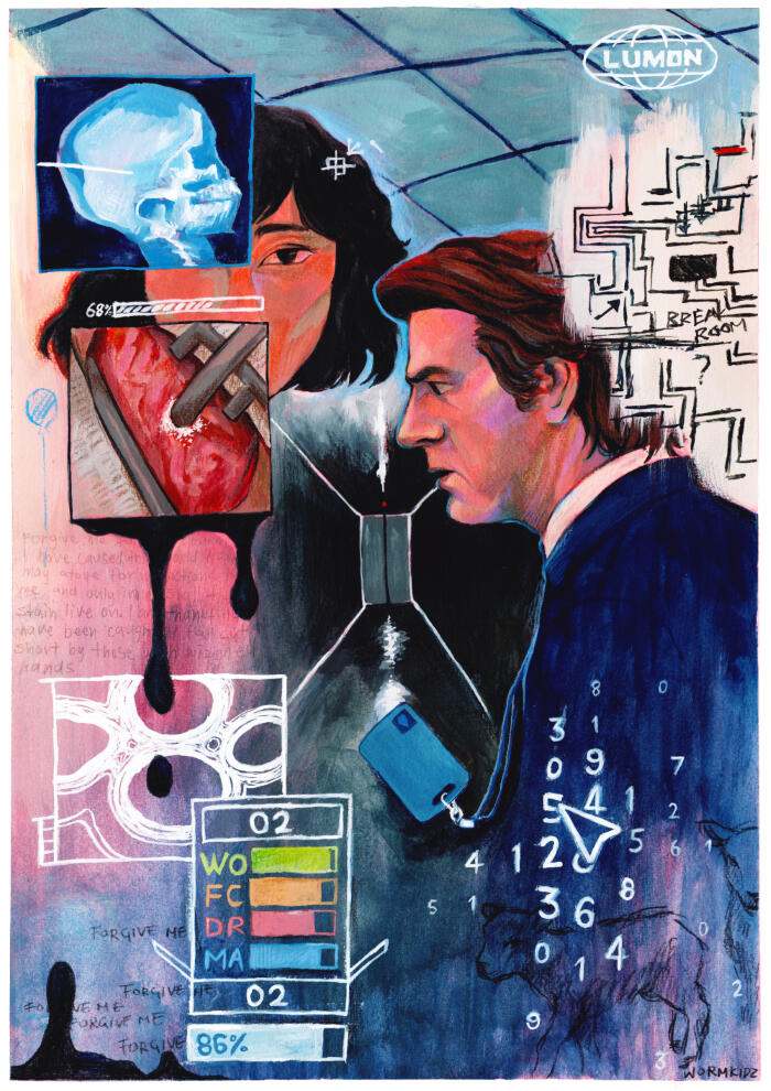 Breakroom 2025 (29.7cm x 42cm watercolour paper, gouache, watercolour, coloured pencil)