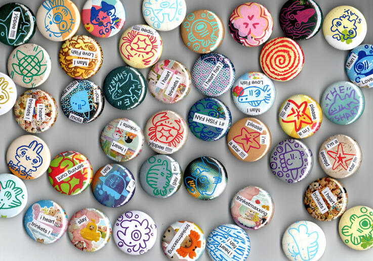 Collage Pin Buttons