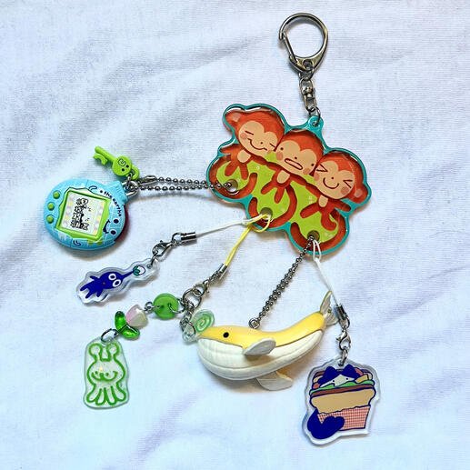 Monkey Trinket Trio Keychain