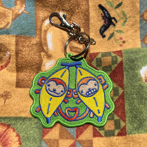 The Perfect Pair Embroidery Patch Keychain