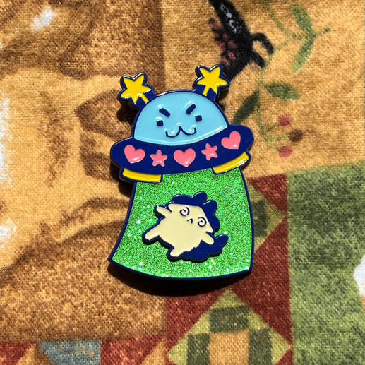 UFO Spinning Enamel Pin